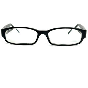 Prada Eyeglasses, Black Full Rim rectangular Silver accent H19082